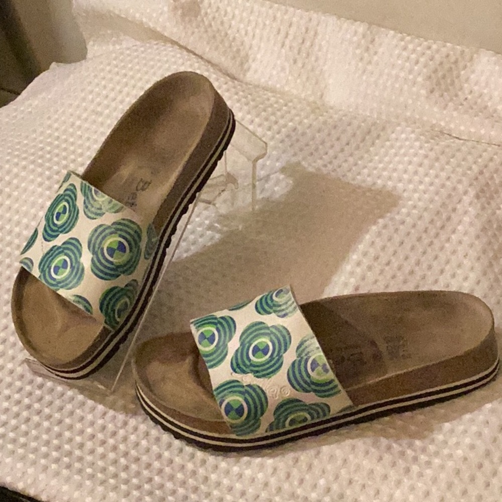 Birkenstock “Betula” white, green,blue sandals # 7/7.5 M